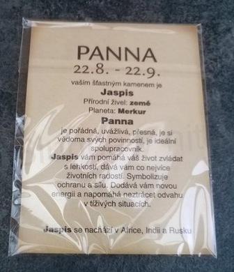 Minerální přívěsek jaspis znamení - PANNA (X523)