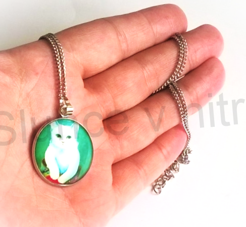 Náhrdelník s přívěškem kočička, kočka (BD374) 