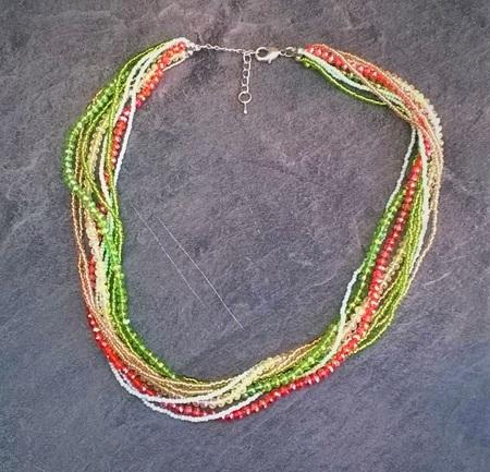 Luxusní náhrdelník z broušených a Preciosa korálků (BD395)