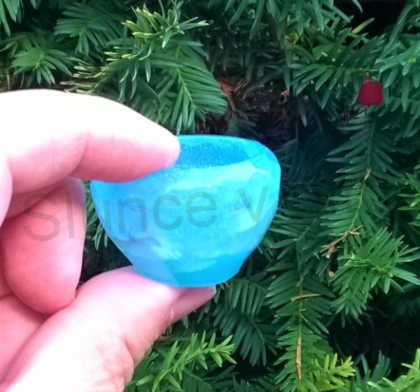 Orgonitová vázička s květinami 4x2,4 cm (PP63)