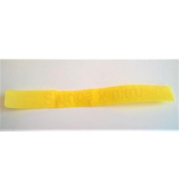 Suchý zip stříhaný 2 v 1 - cca 1,3 x 18 cm - žlutý (C476)