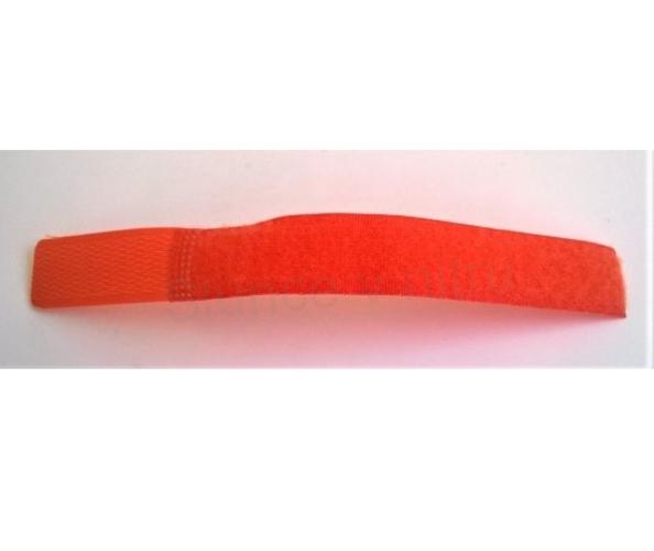 Suchý zip stříhaný 2 v 1 - cca 1,3 x 18 cm - oranžový (C477)