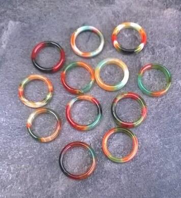 Minerální prsten Achát multi (X557)