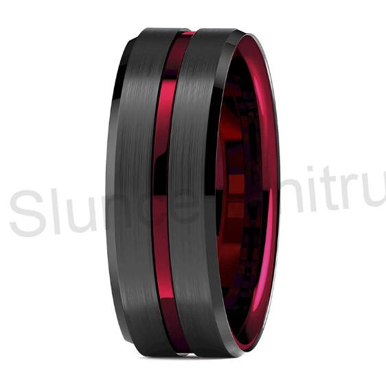 Pánský černý prsten z chirurgické oceli (BP330)