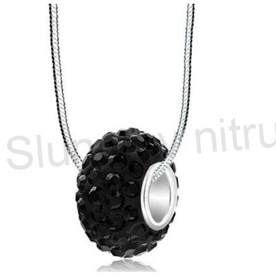 Postříbřený hadí řetízek swarovski elements modrý (BD408)