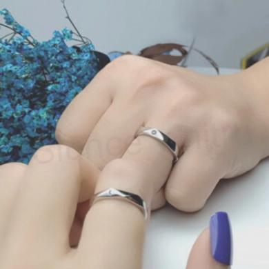 Nastavitelné snubní prsteny Slunce a Měsíc broušené (BE205)