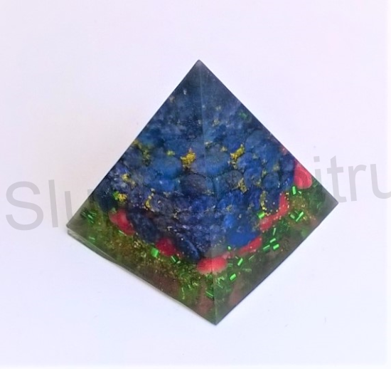 Orgonitová pyramida - nebeská harmonie 5,7 x 5,2 cm (PP82)