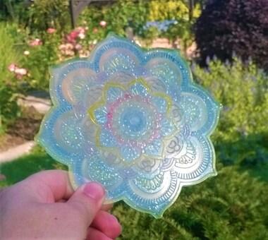 Orgonitový podtácek mandala 15,5 cm (PP92)