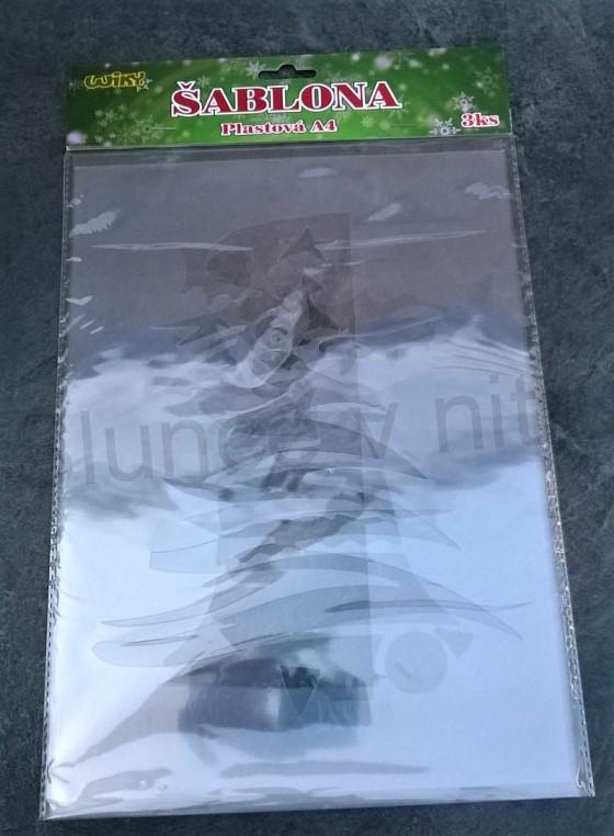 Vánoční šablona plastová 3 ks (E416)