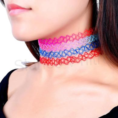 Choker náhrdelník Tattoo – klasický duhový, 3 (BD411)