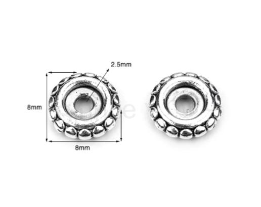 Kovový korálek - mezidíl 8 mm (AA63)