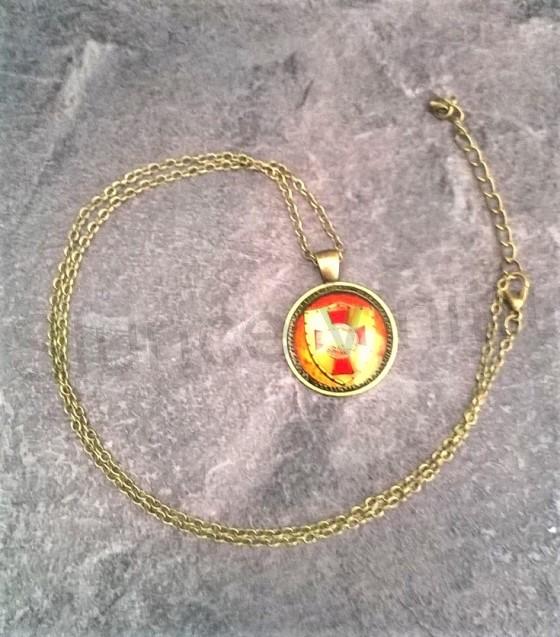 Náhrdelník s přívěškem templářský kříž (BD419)