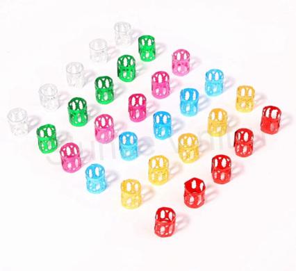 Kovové ozdoby do vlasů korálky červené (H192)