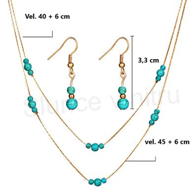 Minerální souprava s tyrkenitem zlatá (X583)