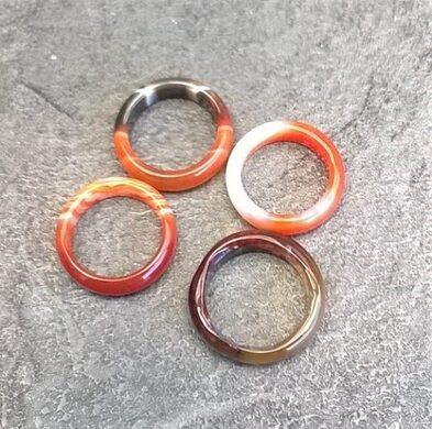 Minerální prsten Achát multi velikost 57 (X590)