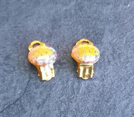 Náušnice klipsy s dračím vzorem měnicí 1,8 x 1,1 cm (BB534)