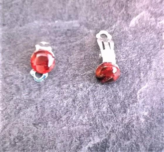 Náušnice klipsy se syntetickým opálem 10 mm (BB542)