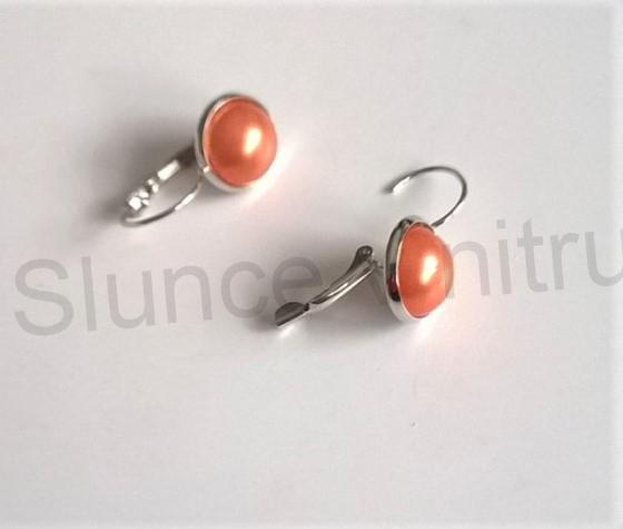 Platinové náušnice s  perleťovou perlou (BB548)