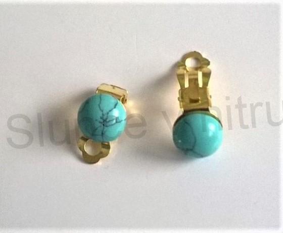 Minerální náušnice klipsy s tyrkenitem 17,6 x 10,2 mm (X607)