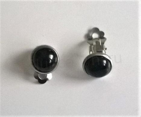 Minerální náušnice klipsy s onyxem 16,5 x 11,1 mm (X609)