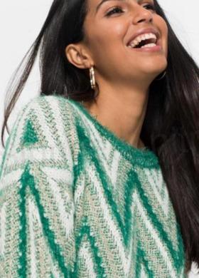 Dámský vzorovaný svetr dvě velikosti (K131)