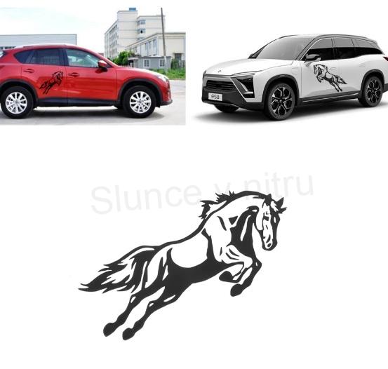 Samolepky na auto skakajicí kůň více barev (E465)