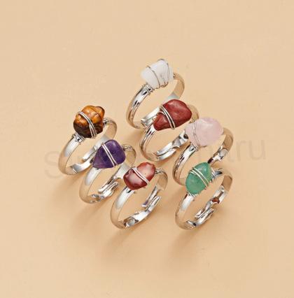 Nastavitelný minerální prsten růženín číslo 3 (X612)