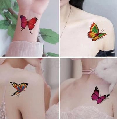 Voděodolné, dočasné tetovaní Motýlci č.19 (E466)