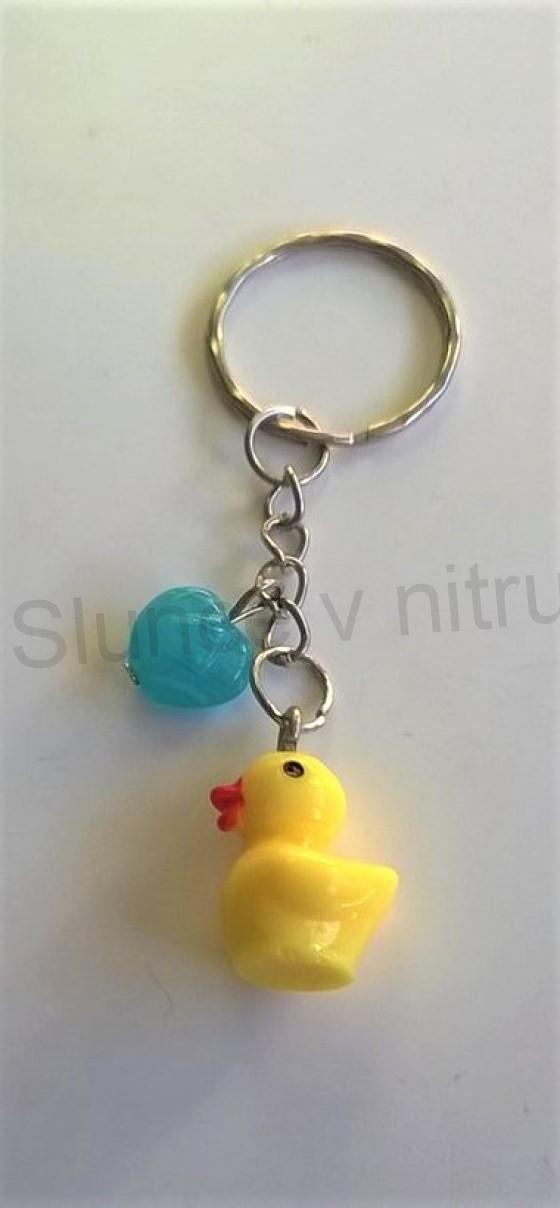 Přívěsek na klíče - Kačenka se srdíčkem (D588)