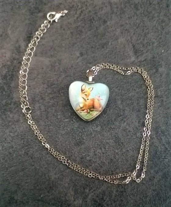 Náhrdelník s přívěškem srnečka (BD444)