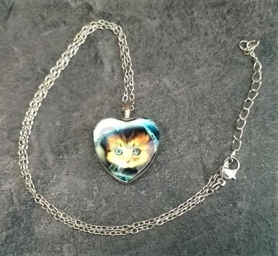 Náhrdelník s přívěškem kočka. kočička (BD446)
