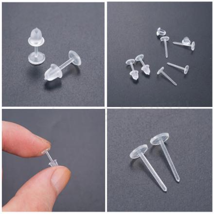 Puzety silikonové s ploškou - 12 x 5 mm 1 Pár (AA72)