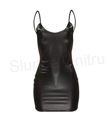 Dámské letní mini šaty z kůže XL (K145)