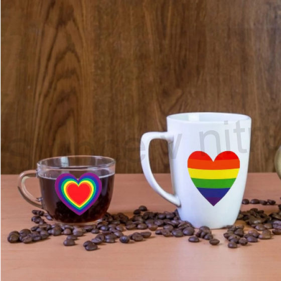 Samolepky, nálepky srdce 5 ks (E474)