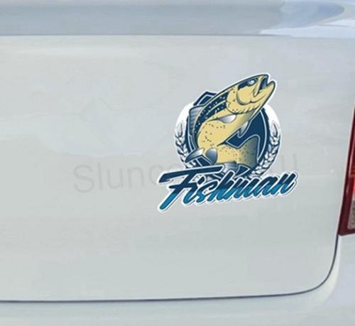 Samolepky na auto pro rybáře Fishman větší (E475)
