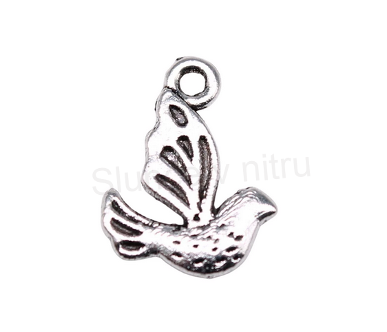 Přívěsek holubice - 14 x 11 mm (AA296)