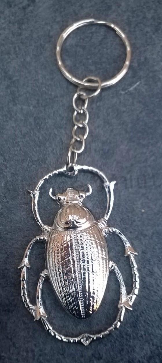 Přívěsek na klíče - brouk scarab stříbrný (H268)