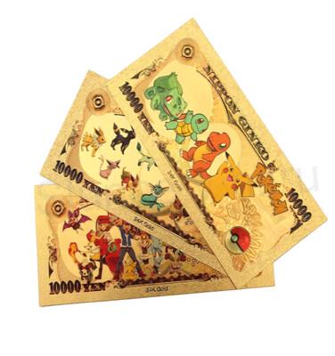 Pozlacená bankovka Pokemon - plaketa - 1 (MA18)