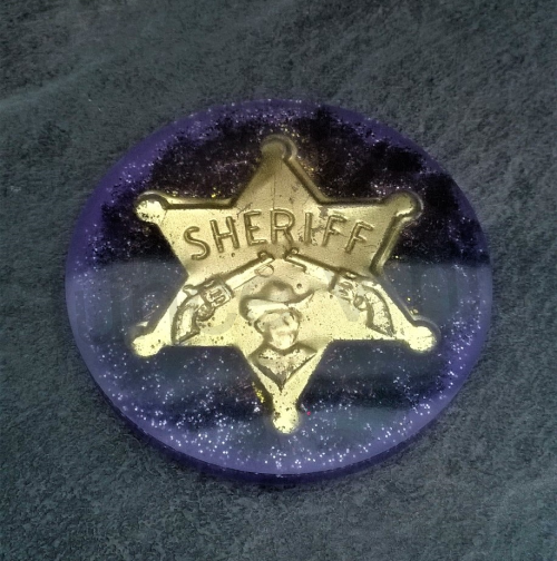 Orgonitový podtácek velký sheriff (PP140)