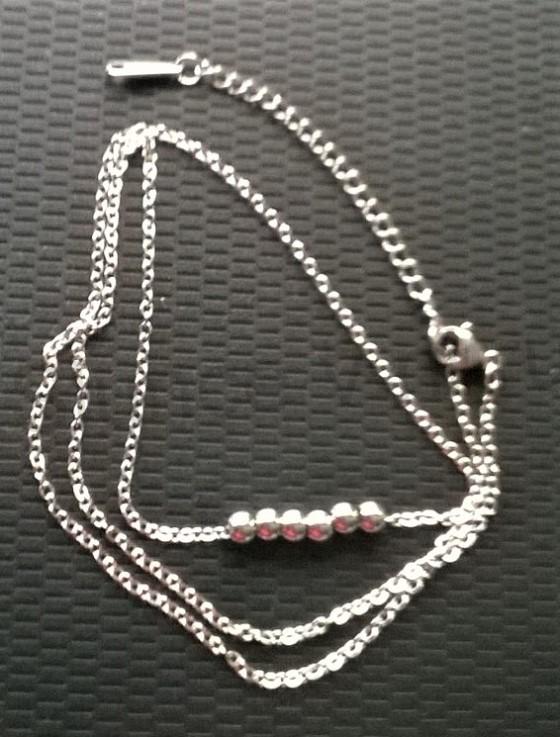 Náhrdelník s kuličkami z chirurgické oceli 316L (BD457)