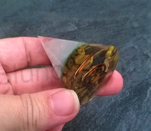 Orgonitový kužel - kamínková fantazie 5,1x4,1 cm (PP147)