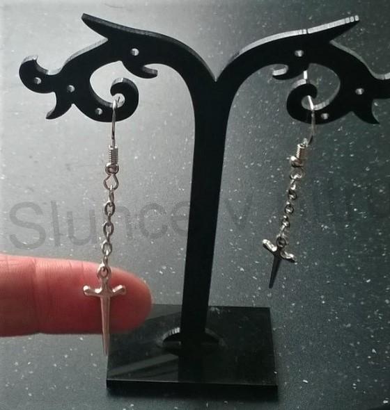 Visací náušnice s mečem (BB580)