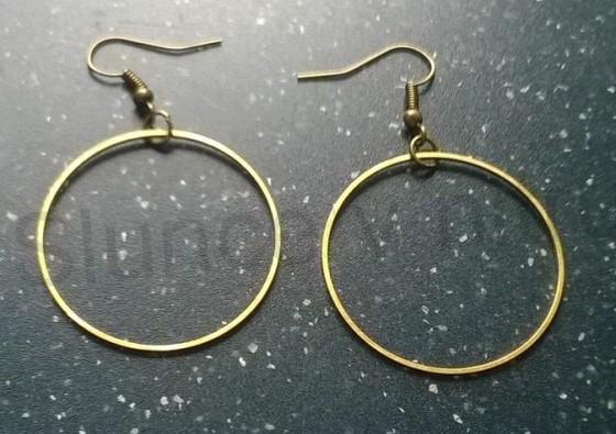 Kruhové náušnice kruhy bronzové (BB586)