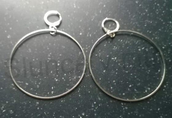 Kruhové náušnice kruhy platinové (BB588)
