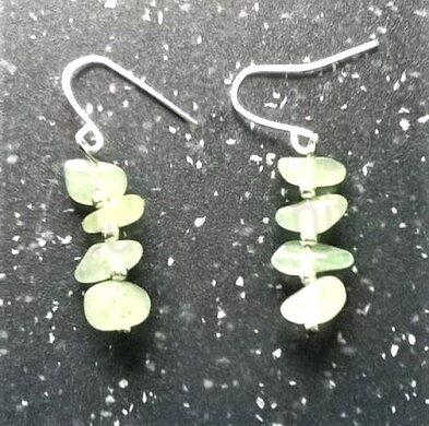 Minerální  náušnice aventurin (X750)