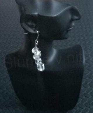  Minerální Křišťálové náušnice (X763)