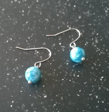 Minerální náušnice Chalcedonové (X787)