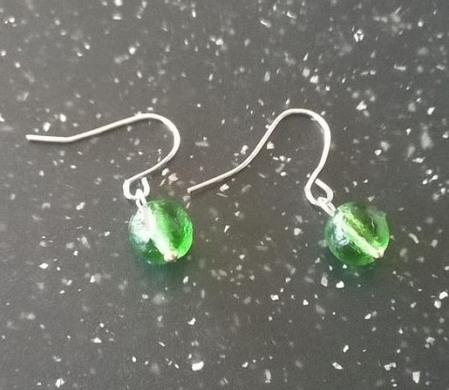 Minerální náušnice Vltavínové (X788)