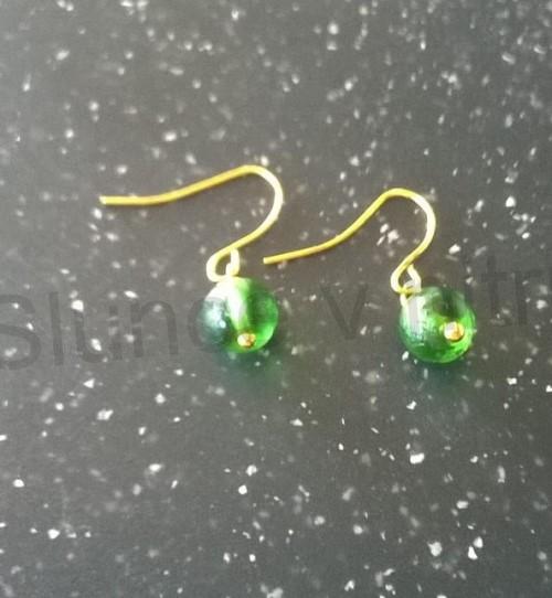 Minerální náušnice Vltavínové (X789)