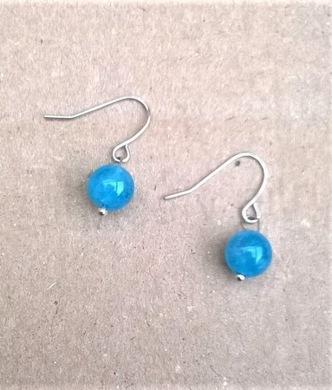 Minerální náušnice apatitové 8,5 mm (X795)